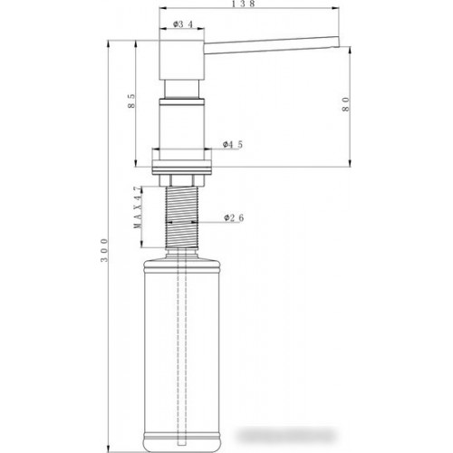 Дозатор для жидкого мыла Paulmark Kraft D003-401(AN) (черный/антрацит)