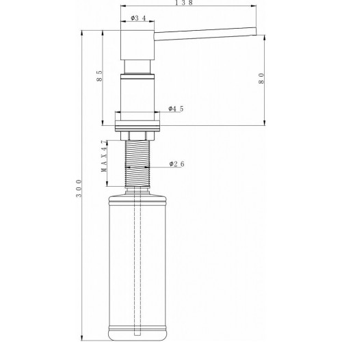 Дозатор для жидкого мыла Paulmark Kraft D003-431TW (белый/белый матовый)