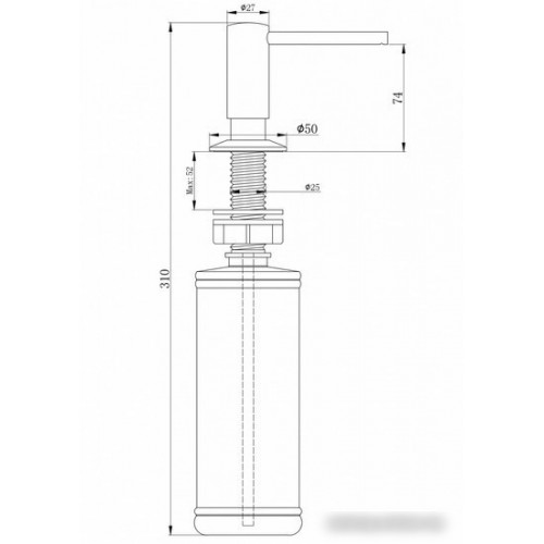 Дозатор для жидкого мыла Paulmark Decus D004-401(AN) (черный/антрацит)