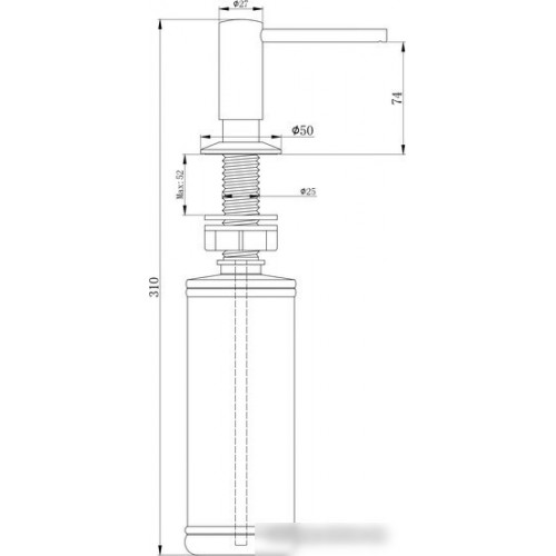 Дозатор для жидкого мыла Paulmark Decus D004-418(BLM) (черный/черный металлик)