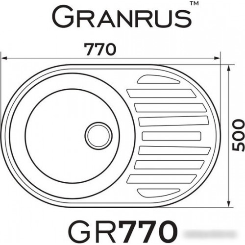 Кухонная мойка Granrus GR-770 (белый)