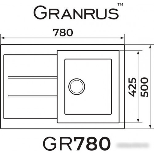 Кухонная мойка Granrus GR-780 (черный)