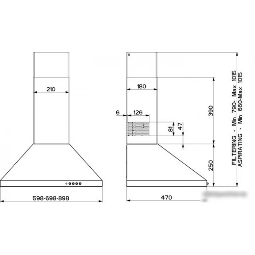 Кухонная вытяжка Faber Strip Smart PB BK A60