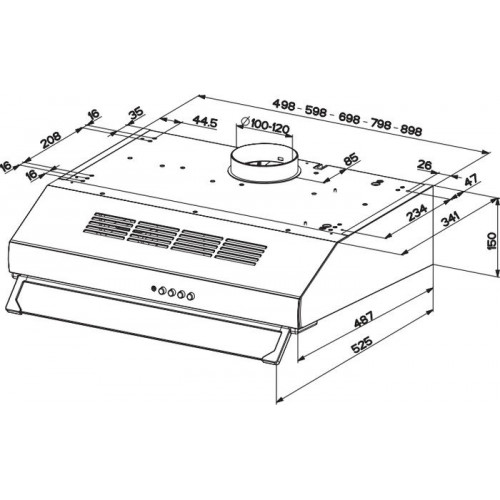 Кухонная вытяжка Faber 741 PB W A60