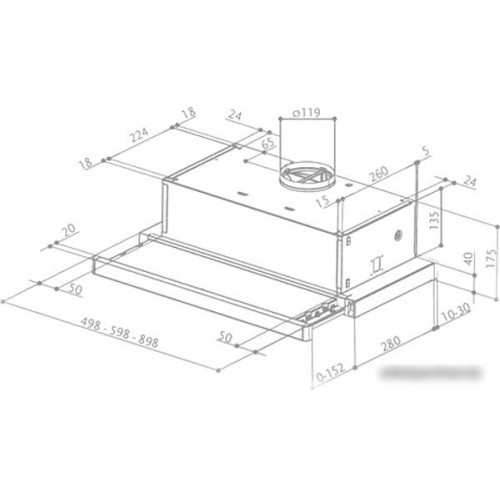 Кухонная вытяжка Faber Flox Glass BK A50 315.0567.355