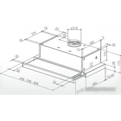 Кухонная вытяжка Faber Flox IX A50 315.0567.352