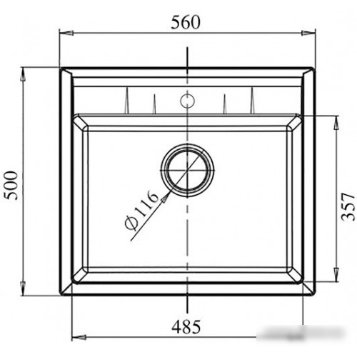 Кухонная мойка GranFest Quadro GF-Q561 (песочный)