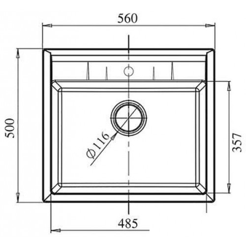 Кухонная мойка GranFest Quadro GF-Q561 (кашемир)