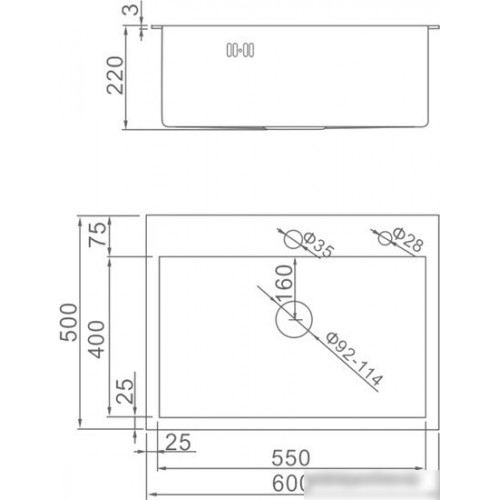 Кухонная мойка Gerhans K36050B (графит)