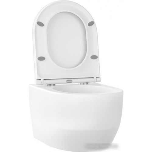 Унитаз подвесной Wellsee Croquis RimFree 182611001 (чаша, пневмокрышка, глянцевый белый)