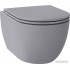 Унитаз подвесной Wellsee Chalice Perfection RimFree 182610001 (чаша, пневмокрышка, матовый серый)