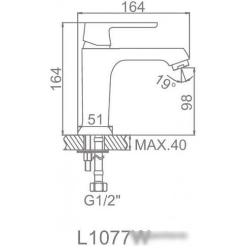 Смеситель Ledeme L1077W