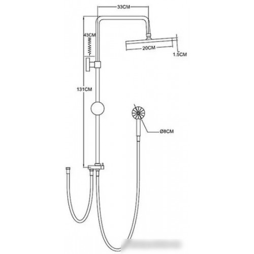 Душевая система Wisent WP3500BL
