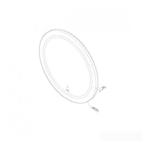 AM.PM Круглое зеркало с контурной LED-подсветкой M85AMOX0651WG
