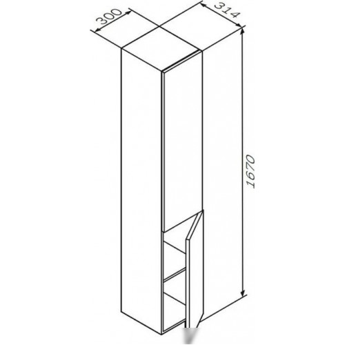 AM.PM Шкаф-пенал Gem M90CHR0306HF