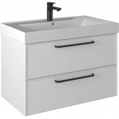 Briz Тумба с умывальником Кватро т18-80 Грэмми 246 03-18080-19 00 БЕЛ (белый матовый)