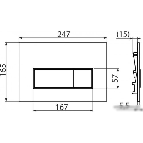 Инсталляция для унитаза Alcaplast AM101/1120 с клавишей смыва Thin M570