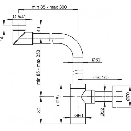 Сифон Alcaplast A403