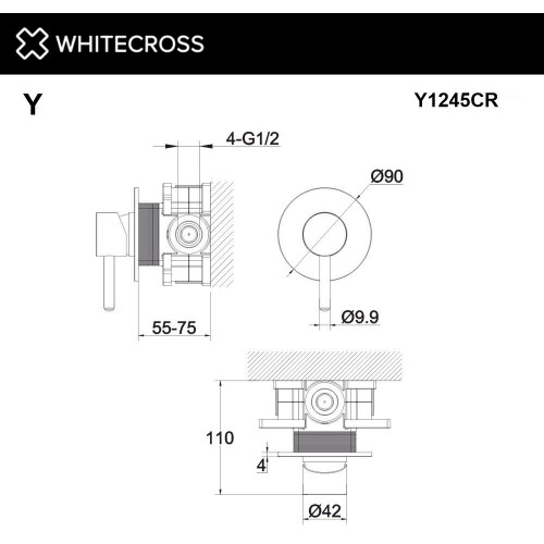 Смеситель Whitecross Y Y1245CR (хром)