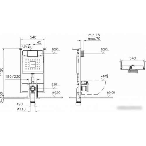 Инсталляция для унитаза Vitra V-Fix Core 738-5800-01