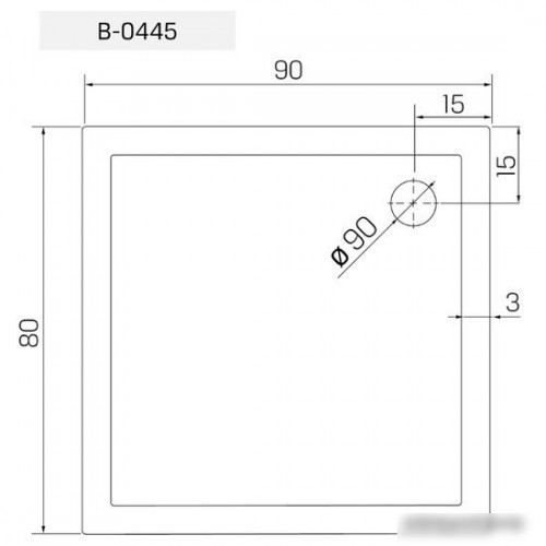 Душевой поддон NEW TRENDY New Cantare 100x80x4.5 B-0424