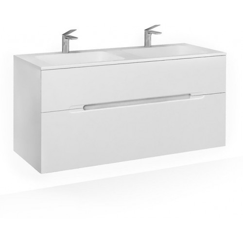 Jorno Тумба с умывальником Modul 120 Mоl.01.122/P/W+Mol.08.120/W