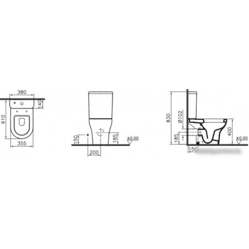 Унитаз Vitra Zentrum 9824b003-7207
