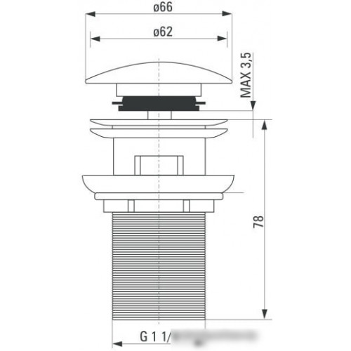 Донный клапан Deante NHC B10B