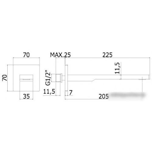 Излив Paffoni ZBOC121CR