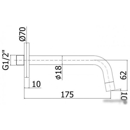 Излив Paffoni Light ZBOC045NO