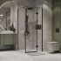 Душевой уголок Niagara NG-6832-34BLACK 100x100x195 (черный матовый/прозрачное стекло)