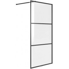 Душевая стенка Niagara NG-688-12BLACK 120x195 (черный матовый/прозрачное стекло)