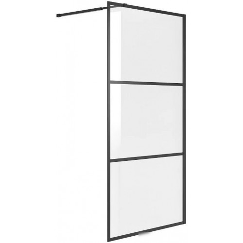 Душевая стенка Niagara NG-688-12BLACK 120x195 (черный матовый/прозрачное стекло)