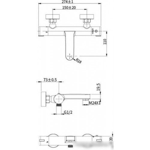 Смеситель Olive's Termo 34200TM