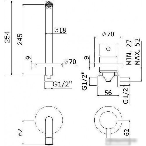 Смеситель Paffoni Light LIG007NO70