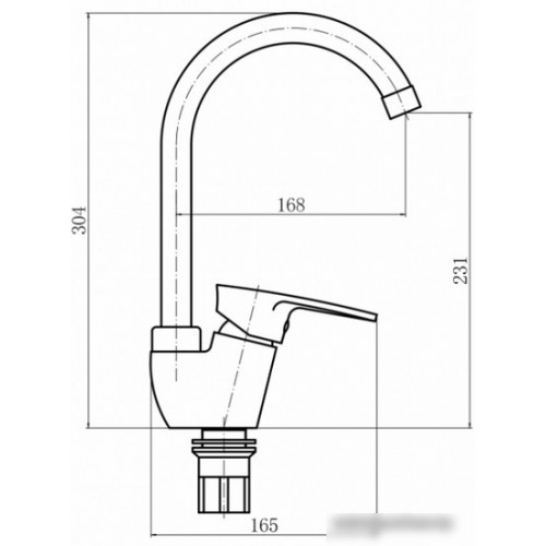 Смеситель PLstart PL4105-8 (белый)