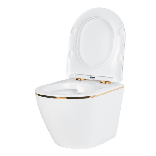 Унитаз подвесной Roxen Antares Gold 530110-01G Rimless Soft Close