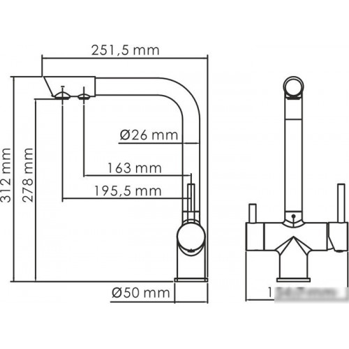 Смеситель Wasserkraft A8377