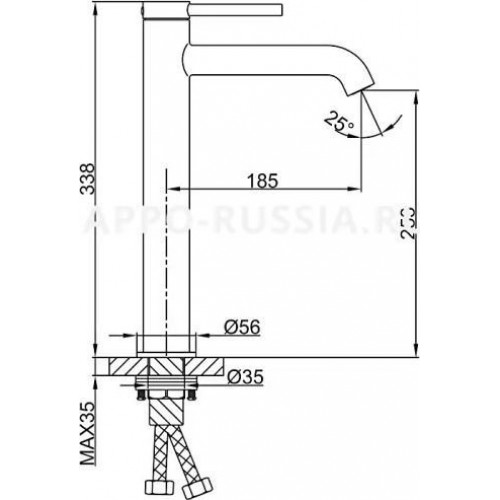 Смеситель Gappo G1006-2