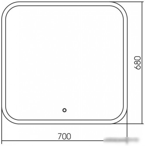 Мебель для ванных комнат Grossman Зеркало Comfort LED 70x68 670680