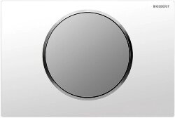 Кнопка для инсталляции Geberit Sigma10 (белый - матовый хром - матовый хром) 115.758.KL.5