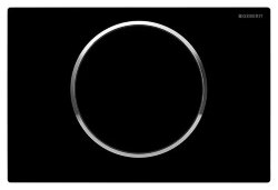 Кнопка для инсталляции Geberit Sigma10 (чёрный - хром - чёрный) 115.758.KM.5