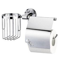 Держатель туалетной бумаги с крышкой и освежителя WasserKraft Isen K-4059