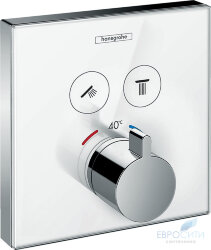 Термостат Hansgrohe ShowerSelect 15738400, встраиваемый, на 2 источника